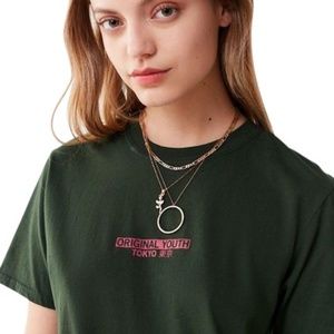 Navy Green Pink Youth Tokyo Tee Shirt